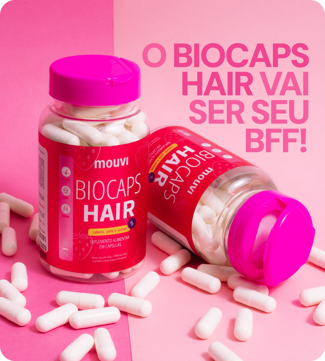 BIOCAPS HAIR - CABELO, PELE & UNHAS